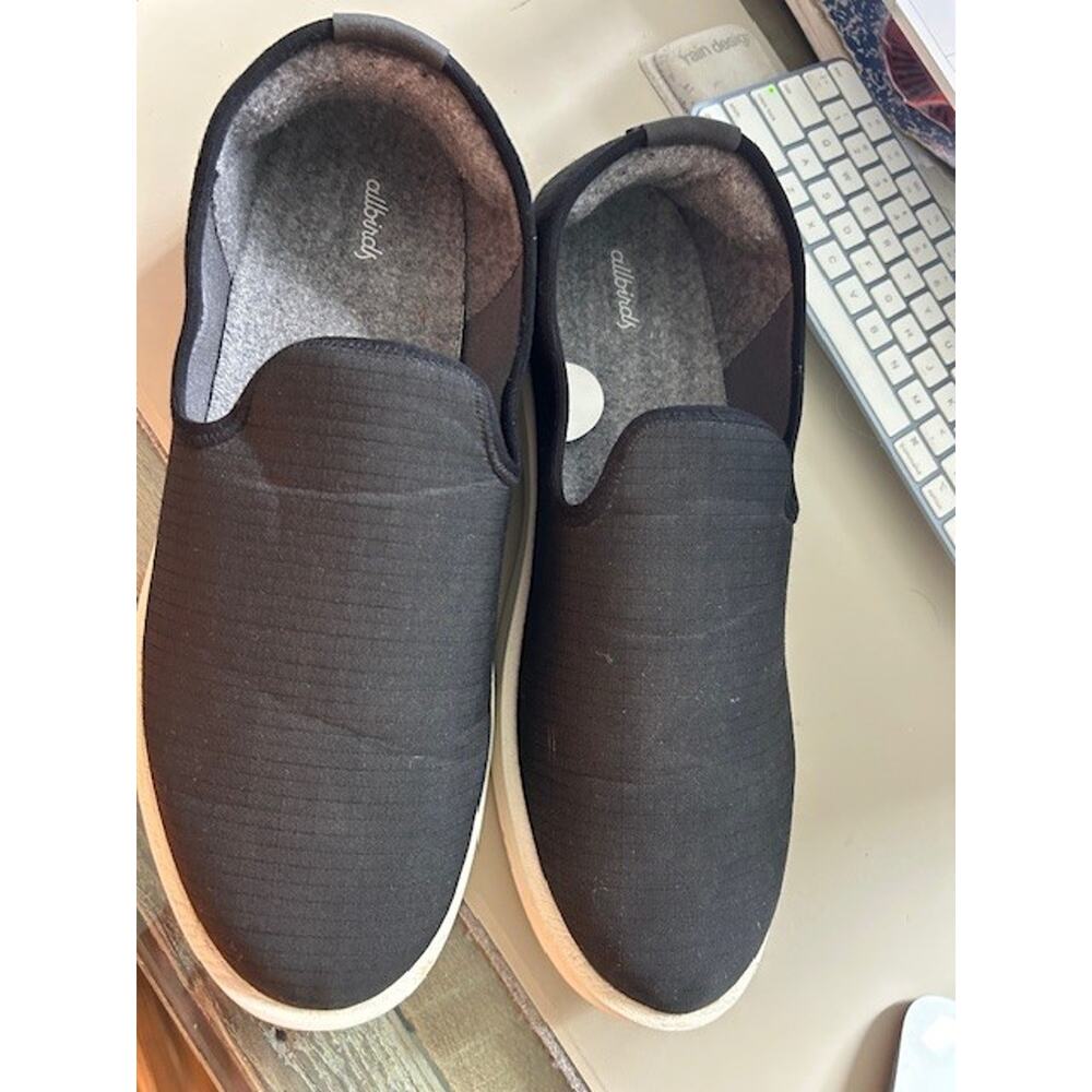 ALL BIRDS Men's Wool Lounger Woven - Natural Black (Natural White Sole) 13